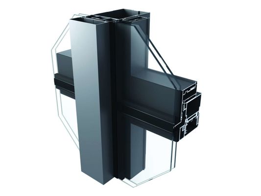 Struttura di alluminio esteriore di vetro temperata doppia di costruzione della parete divisoria