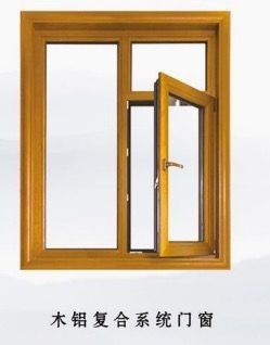 rottura termica di colore di legno 3D che fa scorrere la porta e la finestra della lega di alluminio