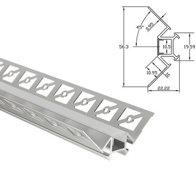 La copertura del diffusore della barra luminosa del LED ha anodizzato le estrusioni di alluminio generali della struttura