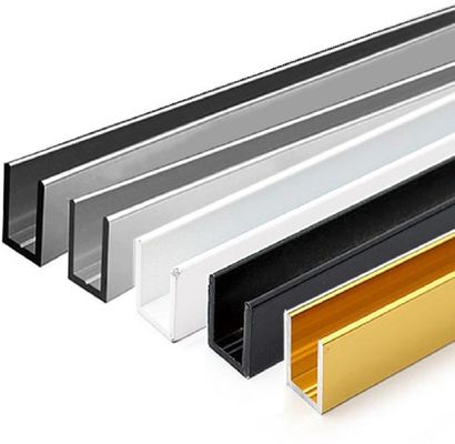 Profili di alluminio standard a forma di U dell'estrusione
