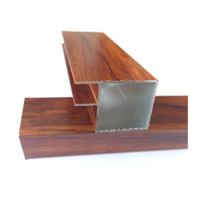 Profilo di alluminio della mobilia di legno del grano della porta moderna dell'armadio da cucina T6